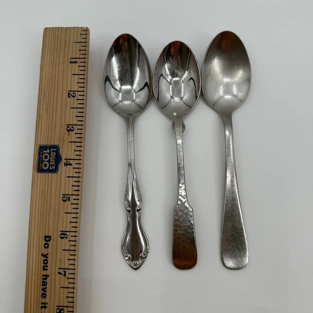 Lot of 3 Stainless Steel Flatware Teaspoons - Oneida‎ Craft - Towle - Unbranded